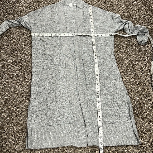 GAP Softspun Long Cardigan in Light Grey Marled Size XS - Picture 9 of 9